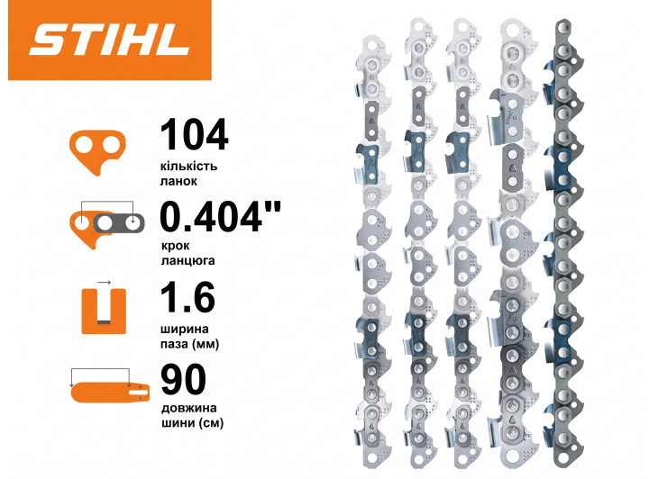 Шина Stihl Duromatic STRONG S 90 см, 1.6 мм (3/8", 0.404") Шина Stihl Duromatic STRONG S 90 см, 1.6 мм (3/8", 0.404")
