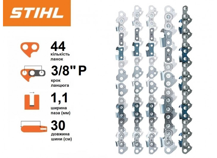 Шина Stihl Rollomatic 30 см, 1.1 мм, 3/8" Picco